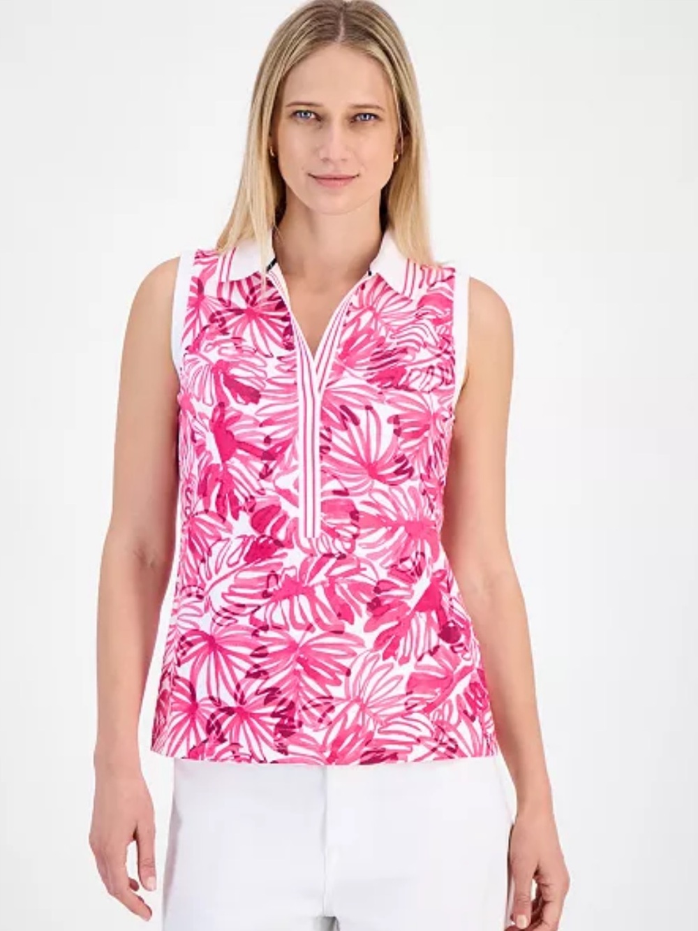 Nautica Jeans Pique Knit Polo Tank